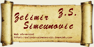 Želimir Simeunović vizit kartica